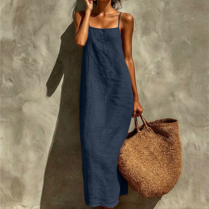 🏖️Summer Hot Sale - Up to 49% OFF💐Women's Casual Solid Color Slip Dress🌷