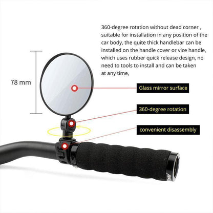 ⏳Limited-time 49% off⏰360 Degree Rotating Rearview Mirror🚴‍♂️🔎