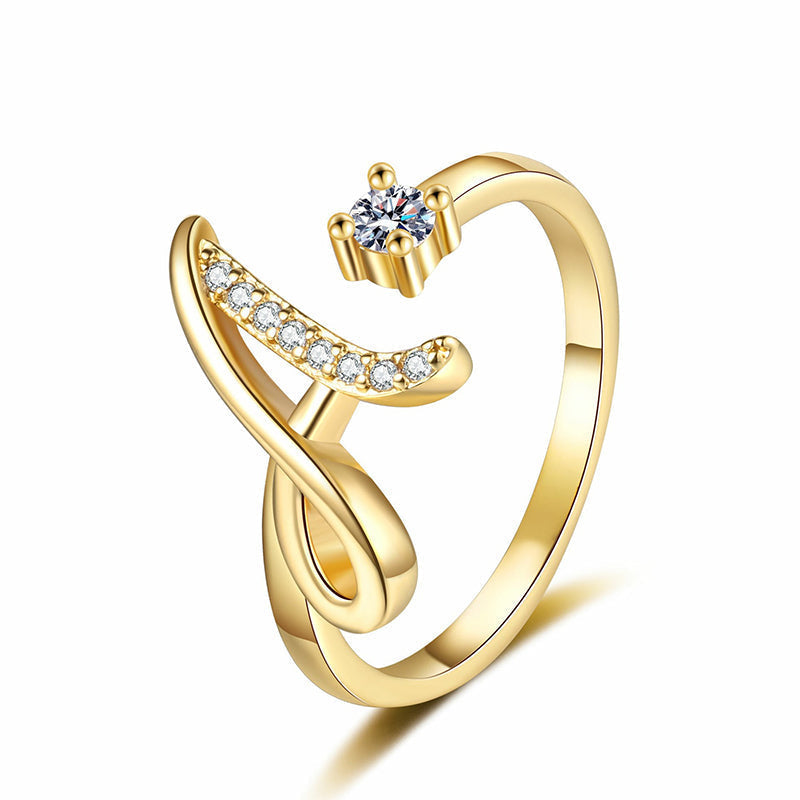 ⏳Limited-time 48% off⏰Adjustable Sparkle Initial Ring for Women💍