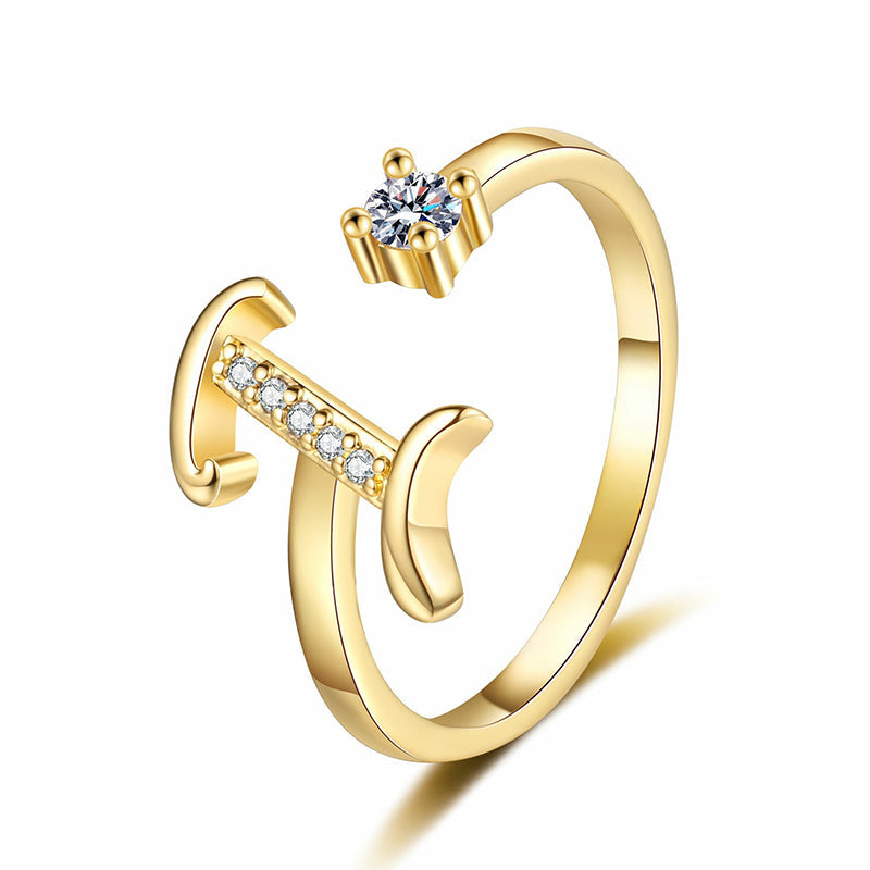 ⏳Limited-time 48% off⏰Adjustable Sparkle Initial Ring for Women💍