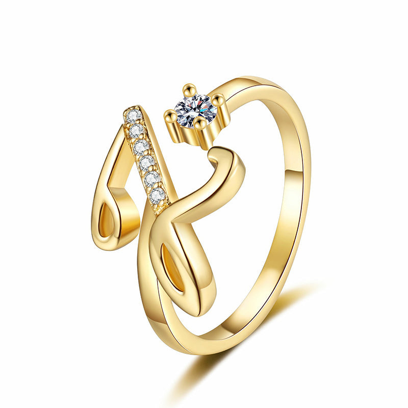 ⏳Limited-time 48% off⏰Adjustable Sparkle Initial Ring for Women💍