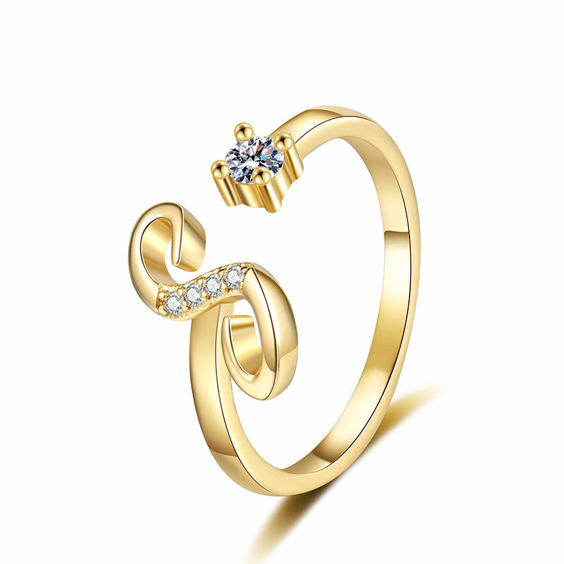 ⏳Limited-time 48% off⏰Adjustable Sparkle Initial Ring for Women💍