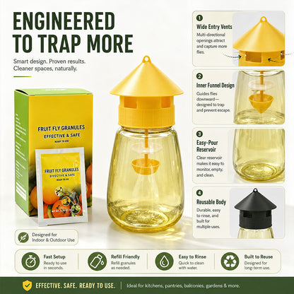 🏆 Last Day Special Price £9.77 ! 🔥Buy 2 Get 1 Free🎁Indoor and Outdoor Hanging Fly Trap