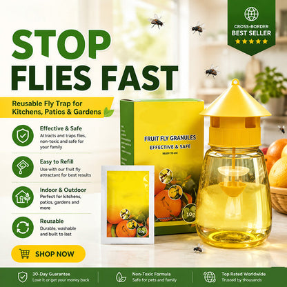 🏆 Last Day Special Price £9.77 ! 🔥Buy 2 Get 1 Free🎁Indoor and Outdoor Hanging Fly Trap