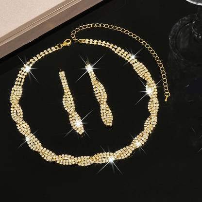 💎 48% OFF NOW! ✨ Sparkling Rhinestone Claw Chain Necklace & Earrings Set – Elegant design, brilliant shine & lightweight – Perfect for parties, weddings & daily glamour 🌟