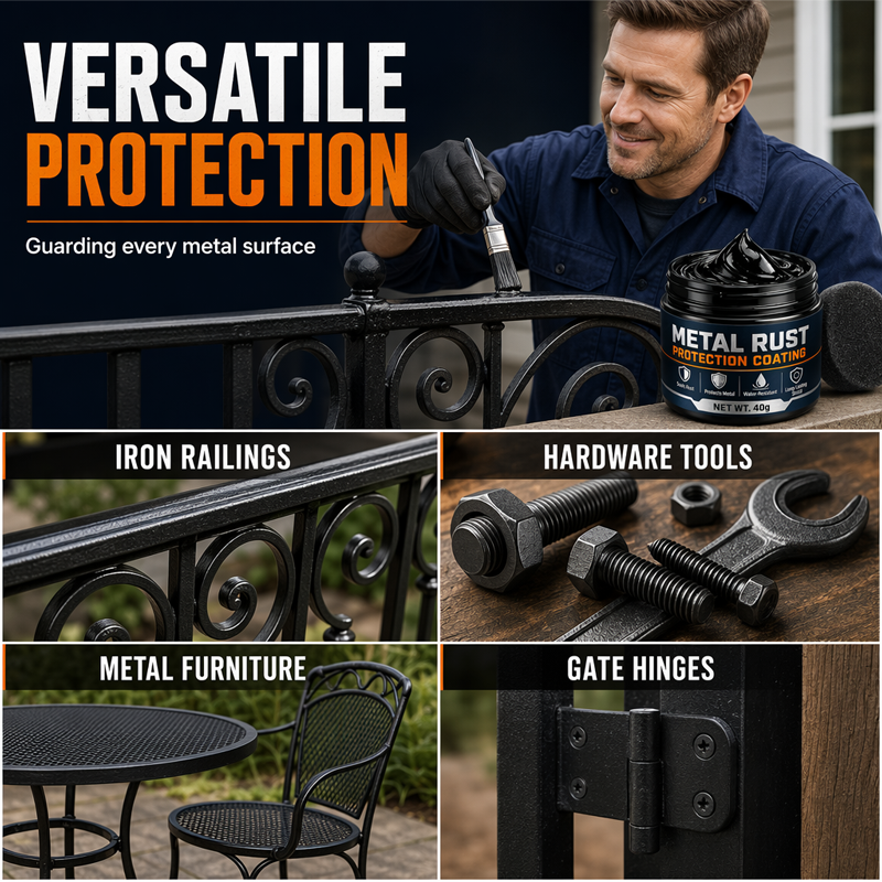 🥳2026 HOT SALE🥳💞50K+ SOLD!🔧🏠 Metal Rust Protection Black Repair Paste – Restores rusty gates, railings & tools. Forms protective coating – no need to replace! 🛡️✨