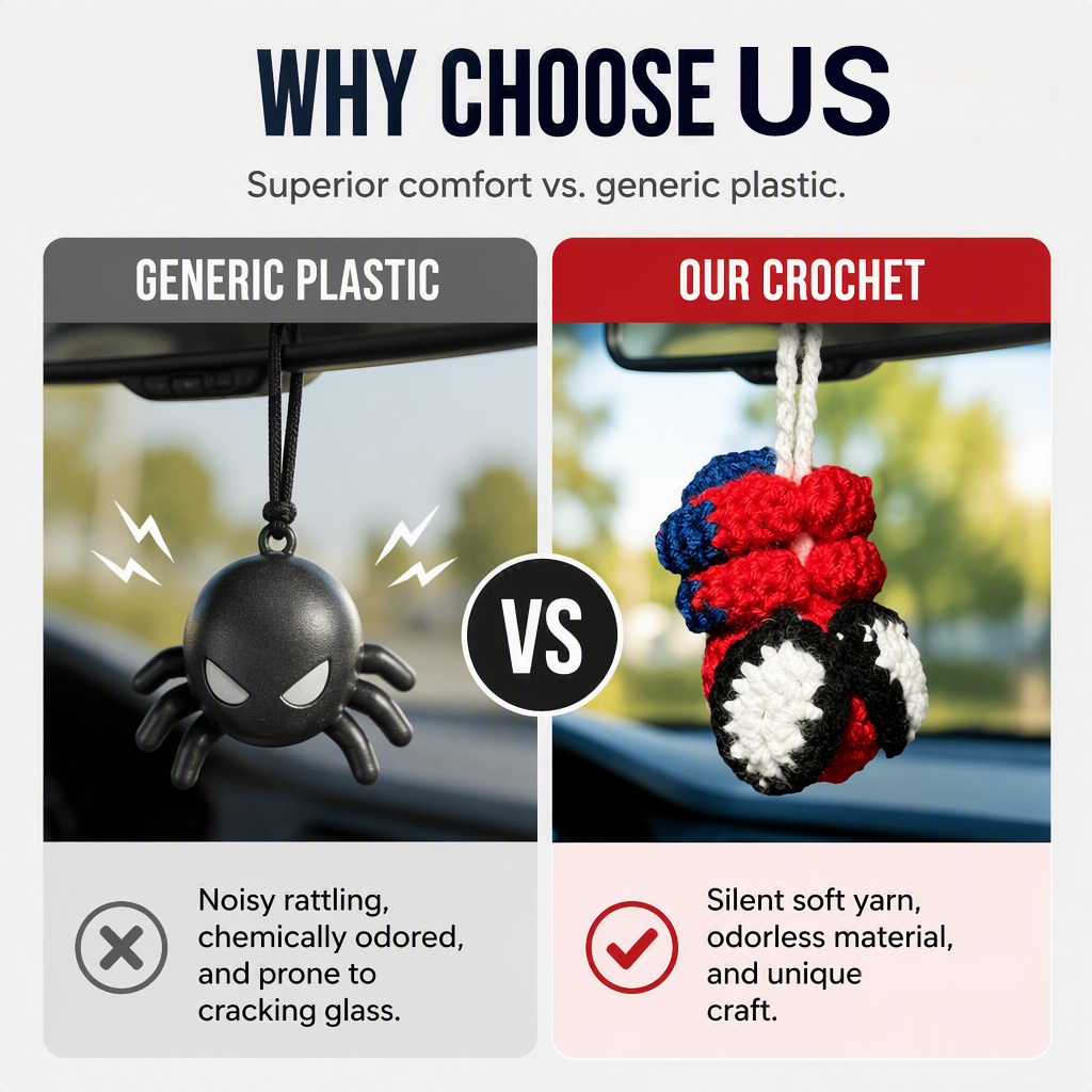 Crochet Spider Car Hanger Ornament