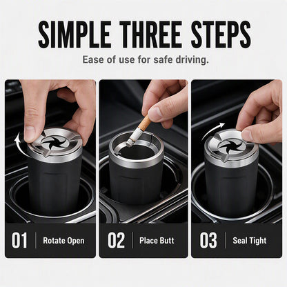 🎉 2026 Sale Rotating Car Ashtray with Ceramic Inner Liner