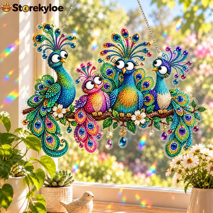 🐦✨ Sunny Birds Diamond Art Suncatcher DIY Kit
