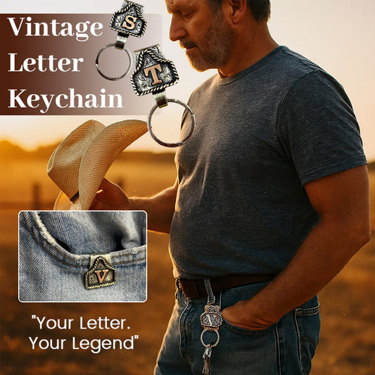 Western A–Z Initial Keychain